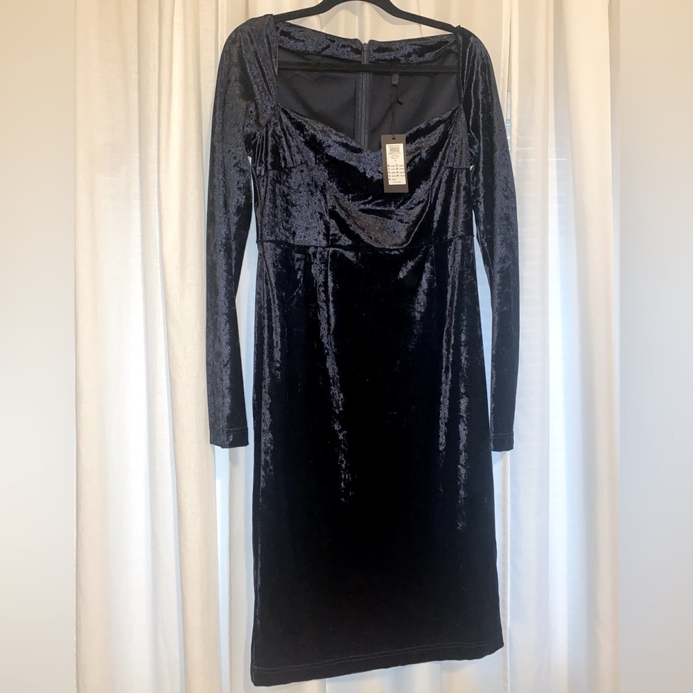 Blue Velvet Dress